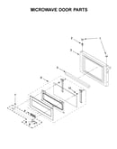 Microwave door parts