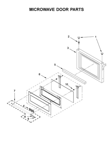 Microwave door parts