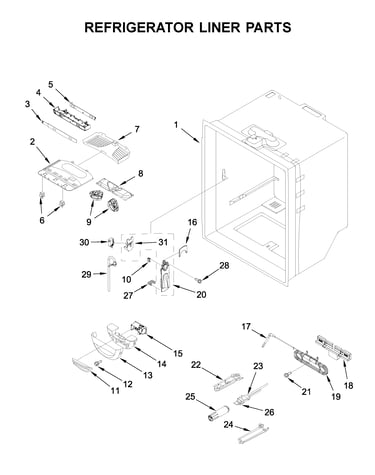 Refrigerator liner parts
