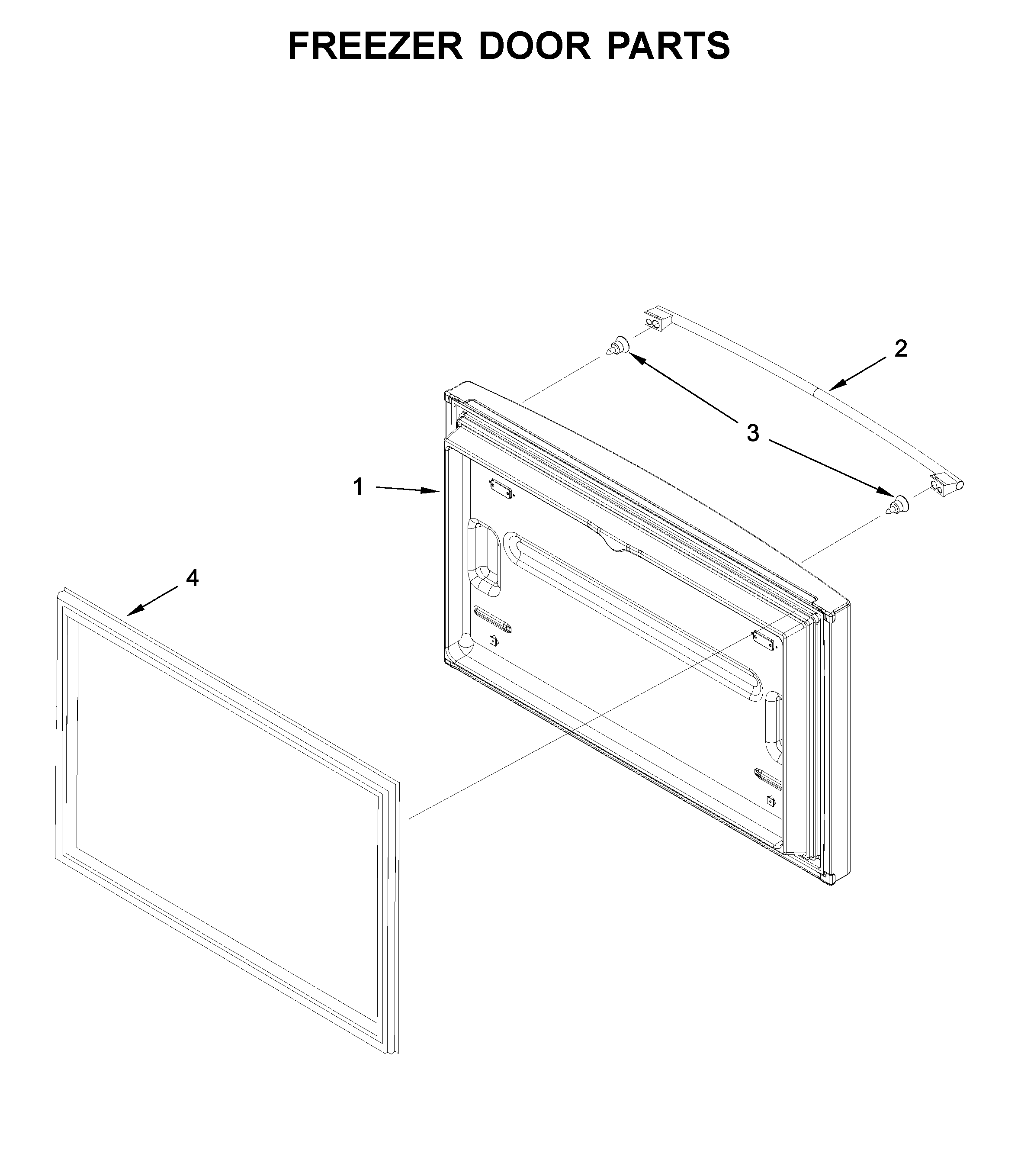 Freezer door parts