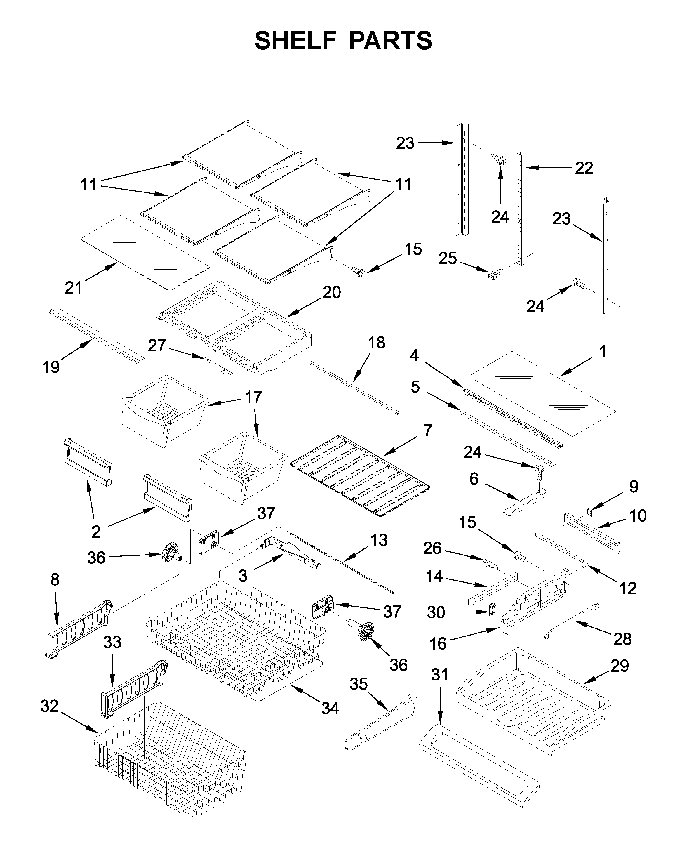 Shelf parts