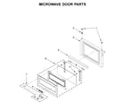 KitchenAid KMBP100EBS02 microwave door parts diagram