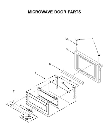 Microwave door parts