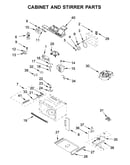 Cabinet and stirrer parts