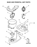 Base and pedestal unit parts
