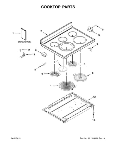 Cooktop parts