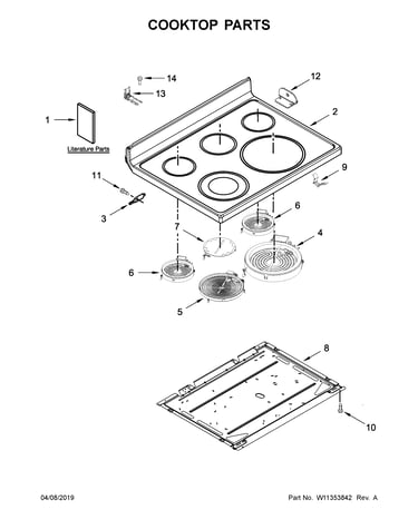 Cooktop parts
