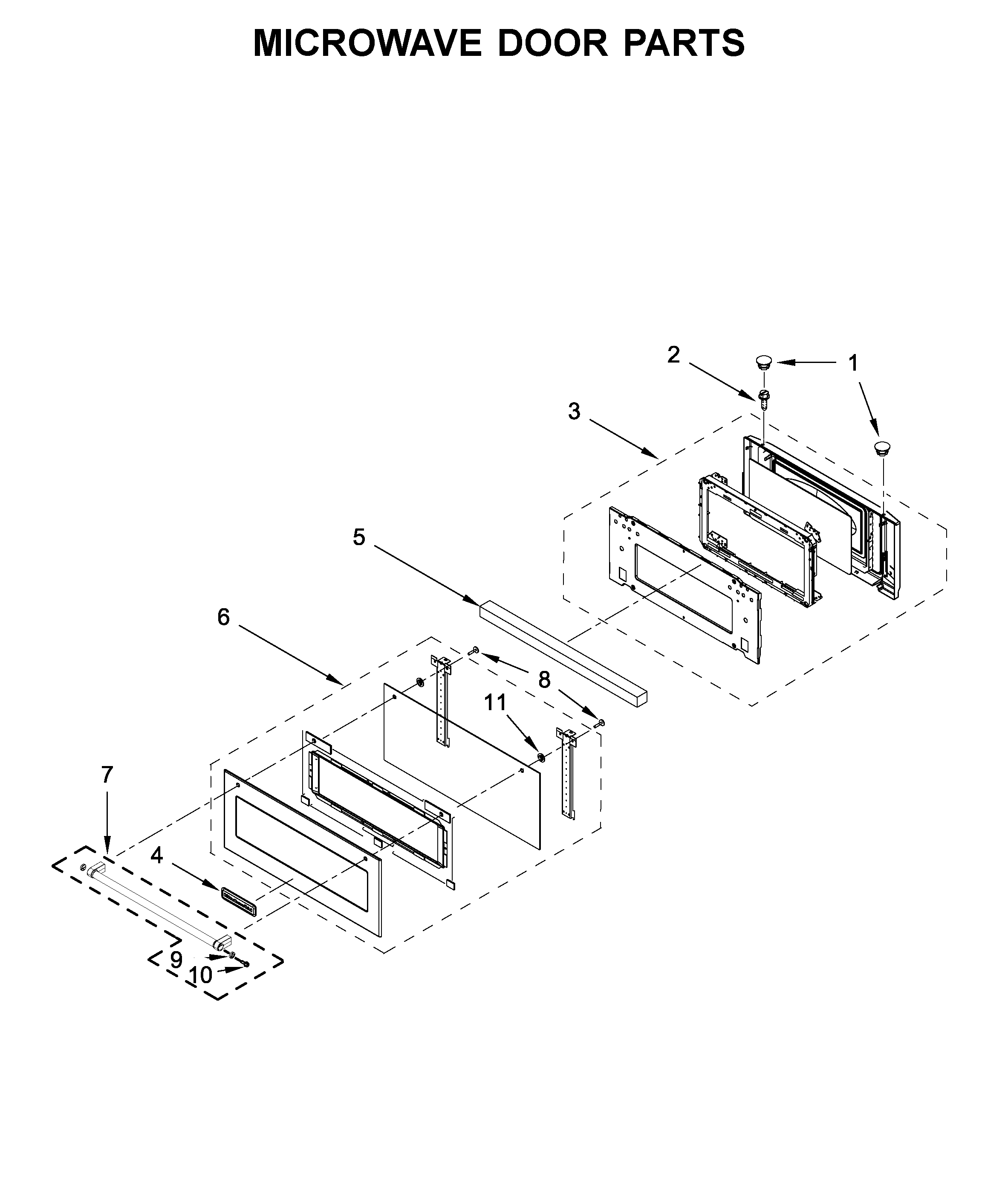 MICROWAVE DOOR PARTS