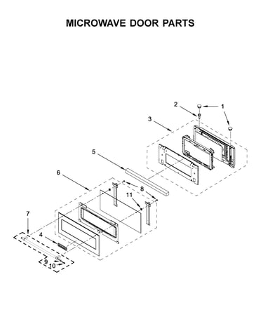Microwave door parts