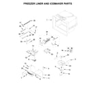 KitchenAid KRFF302EWH02 freezer liner and icemaker parts diagram