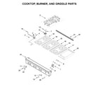 Jenn-Air JGCP548HL00 cooktop, burner, and griddle parts diagram