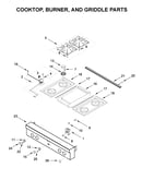 Cooktop, burner, and griddle parts