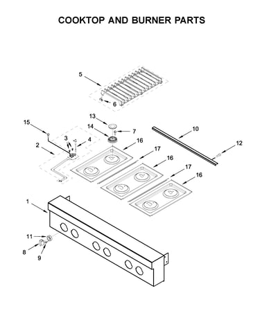 Cooktop and burner parts