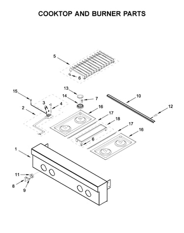 Cooktop and burner parts
