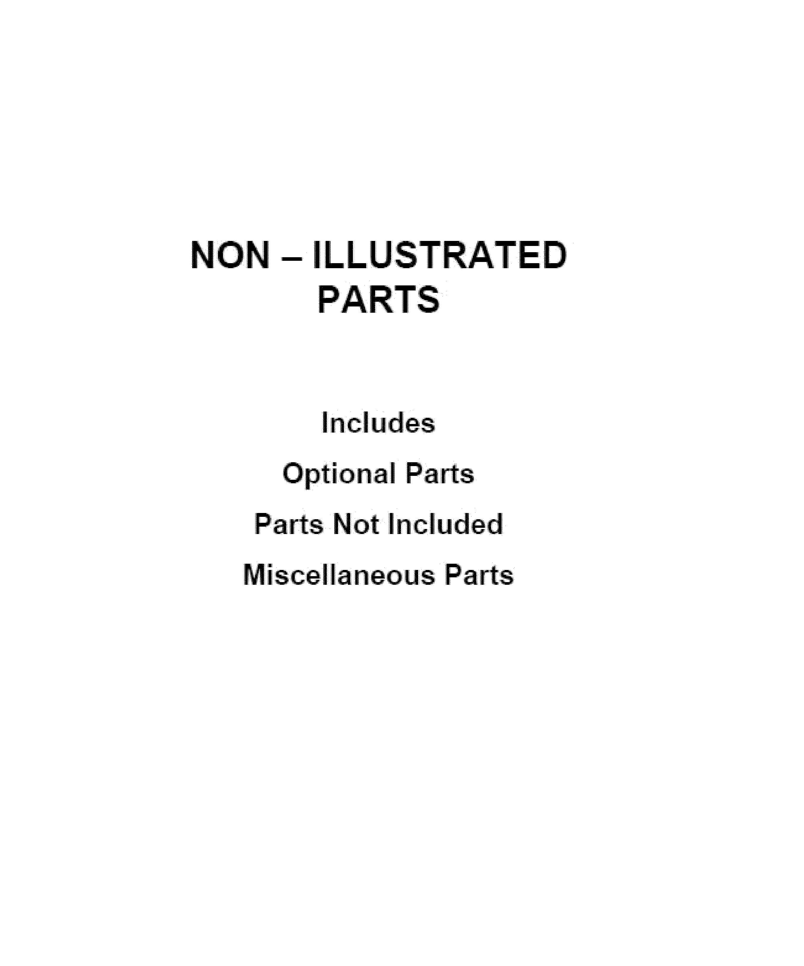 Optional parts (not included)