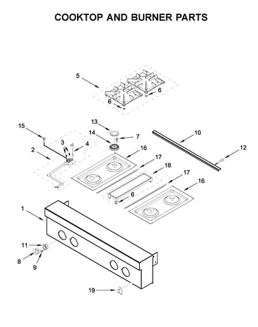 Cooktop and burner parts