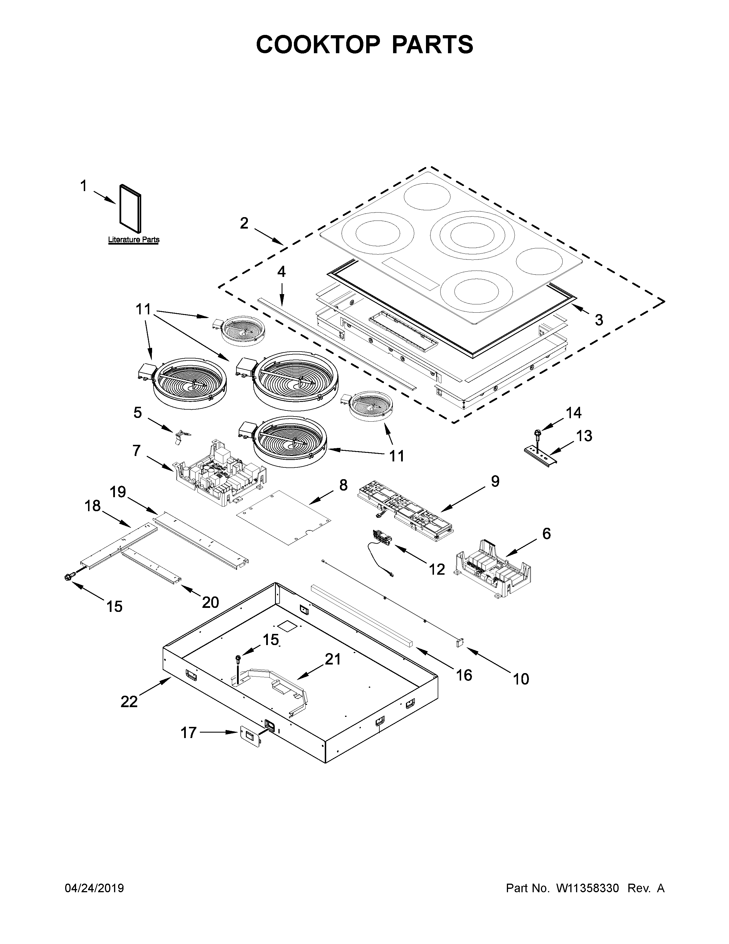 Cooktop parts