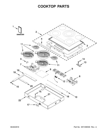 Cooktop parts