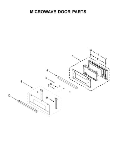 Microwave door parts