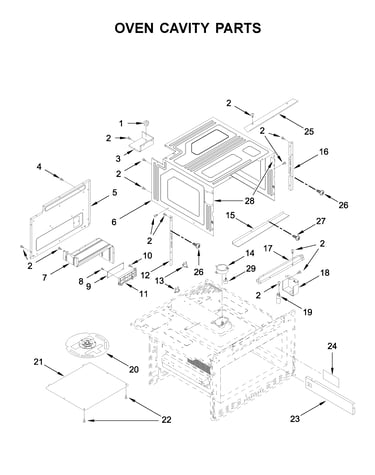 Oven cavity parts