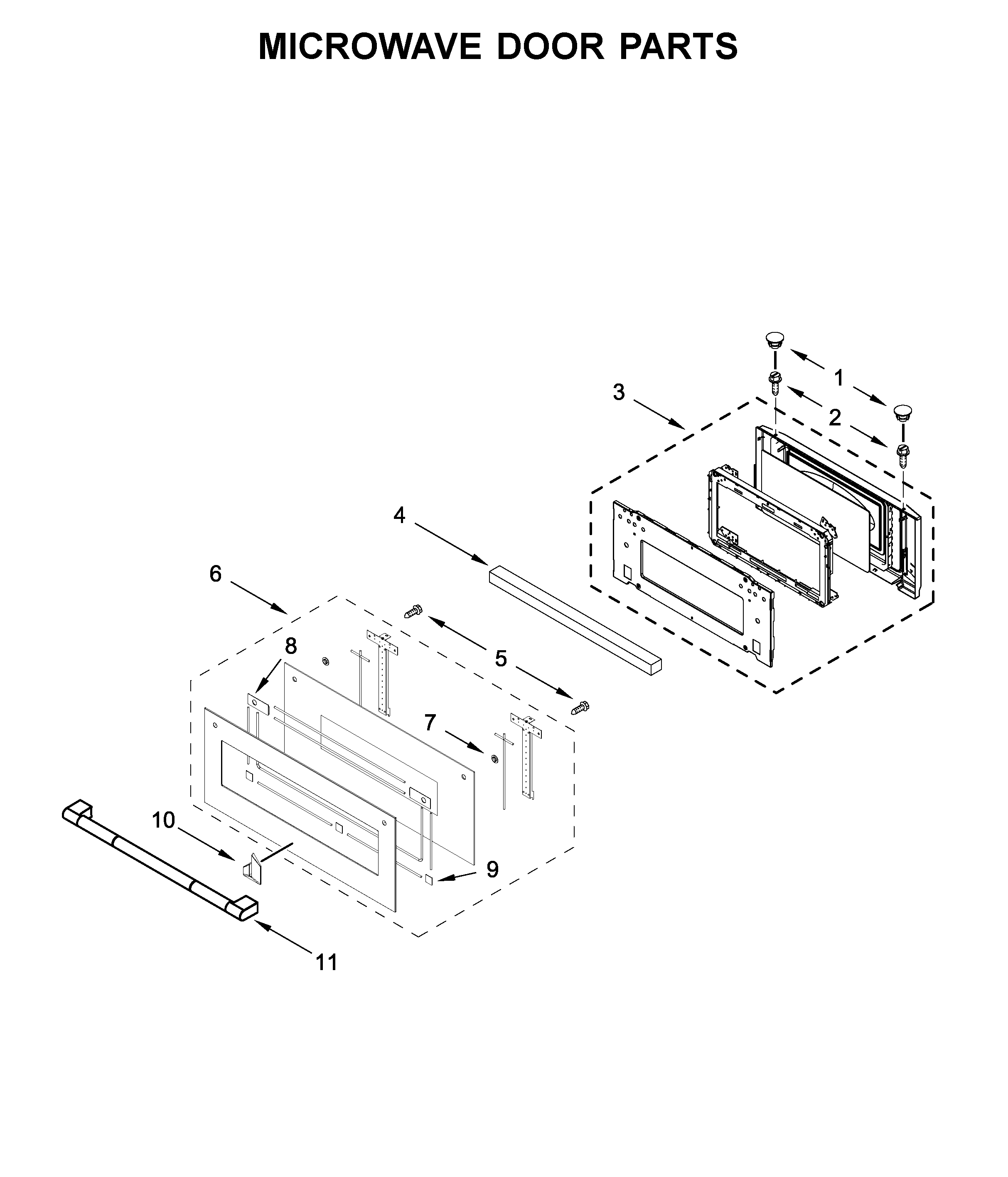 MICROWAVE DOOR PARTS