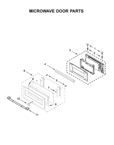 Microwave door parts