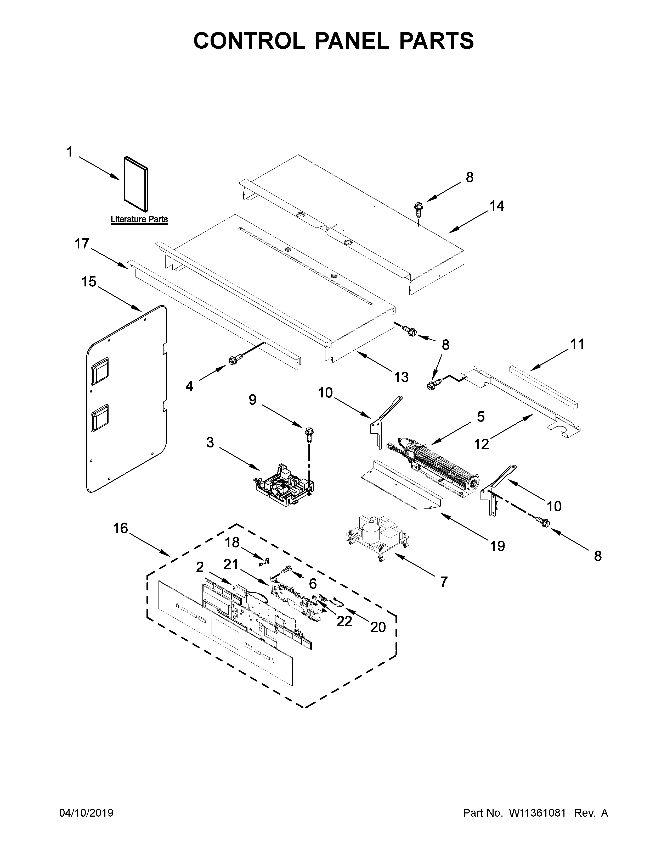 Control panel parts
