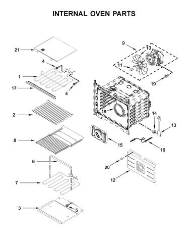 Internal oven parts