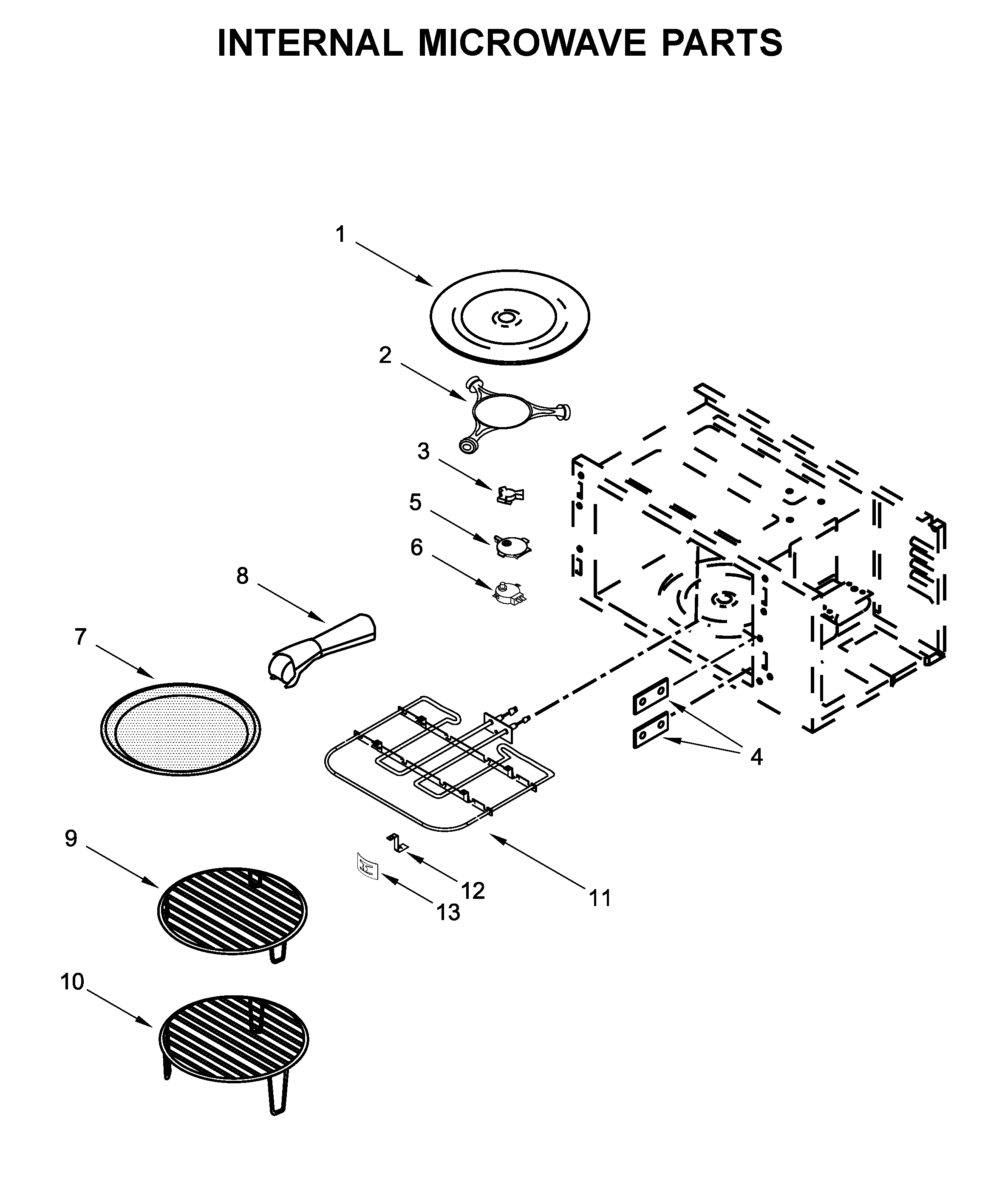 Internal microwave parts