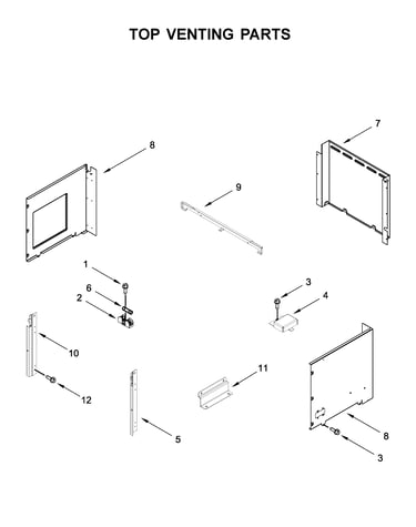 Top venting parts