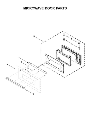 Microwave door parts