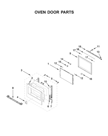 Oven door parts