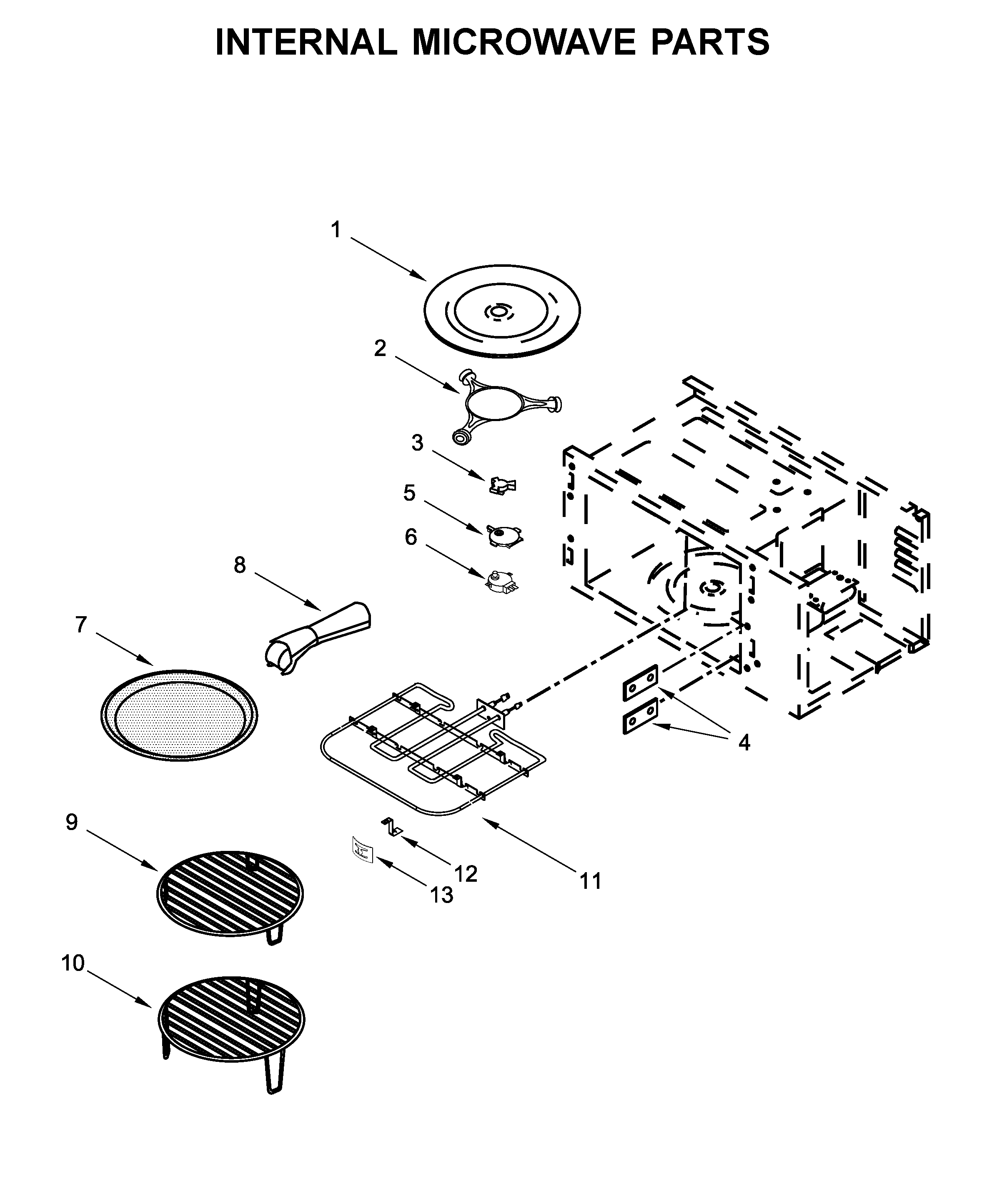 Internal microwave parts