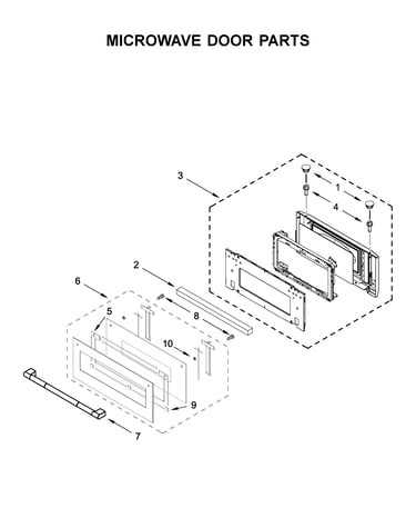 Microwave door parts