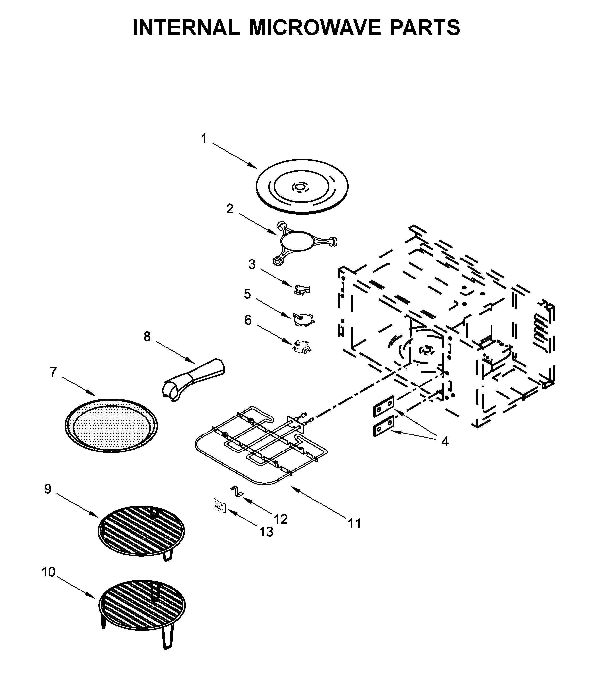 Internal microwave parts