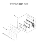Microwave door parts