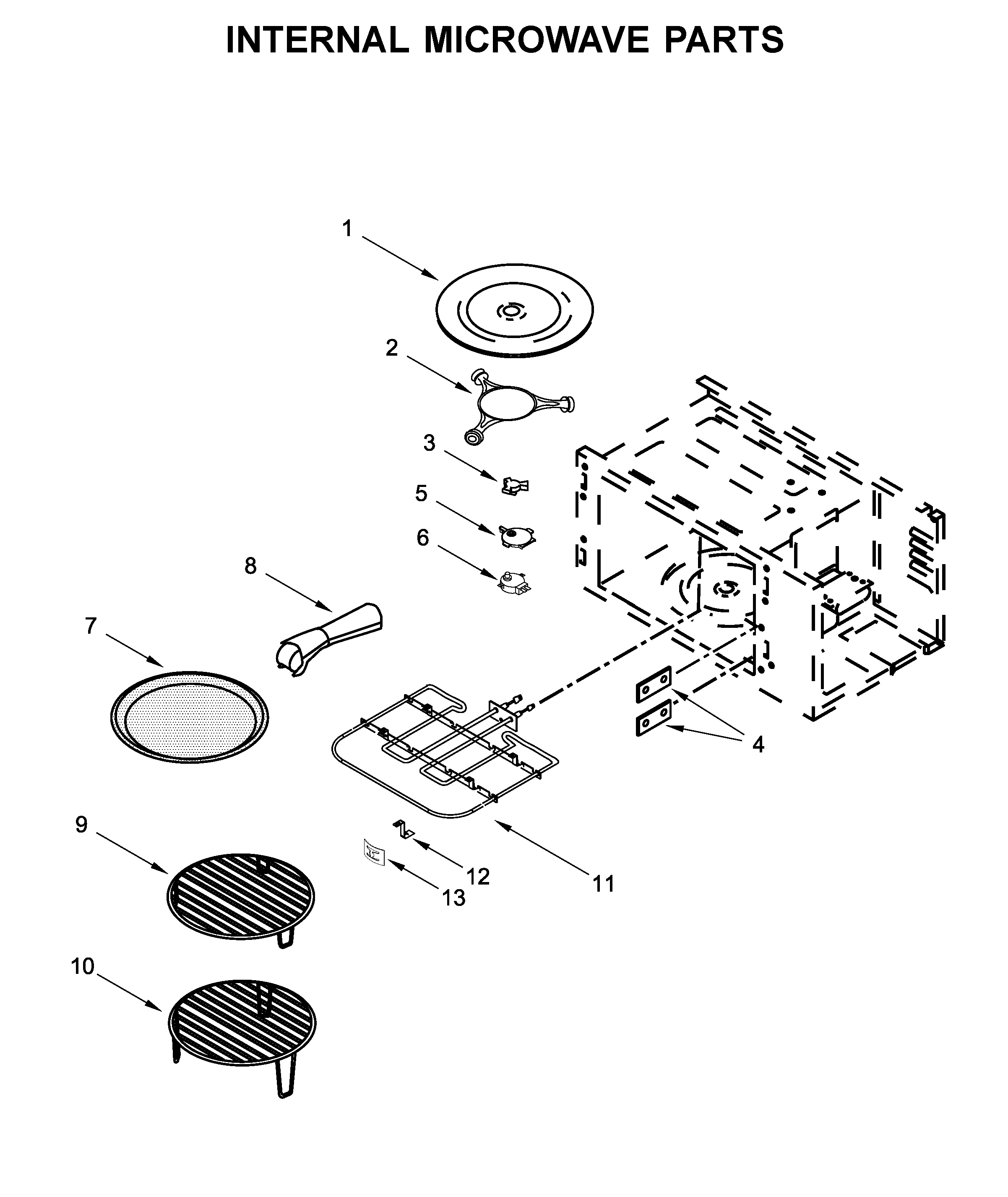 Internal microwave parts