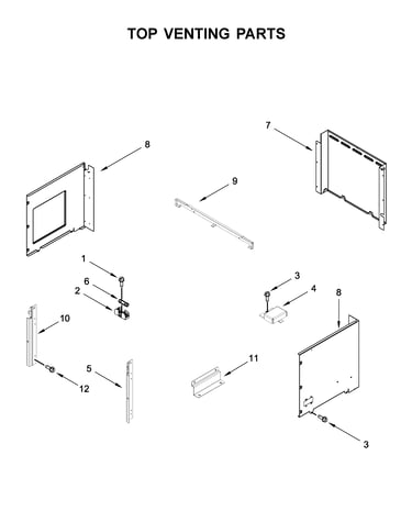 Top venting parts