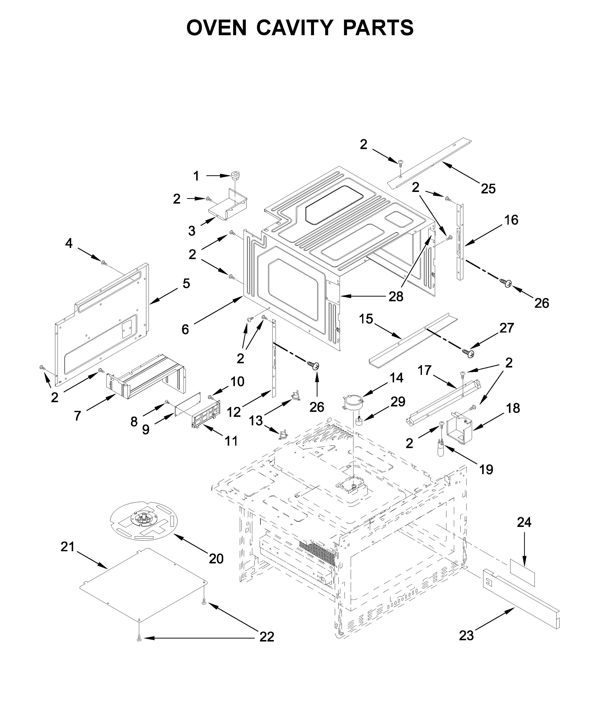 OVEN CAVITY PARTS
