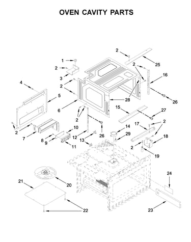 Oven cavity parts