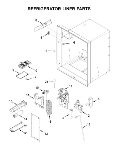 Refrigerator liner parts