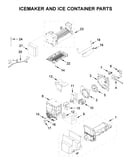 Icemaker and ice container parts