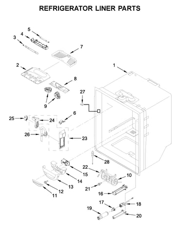 Refrigerator liner parts