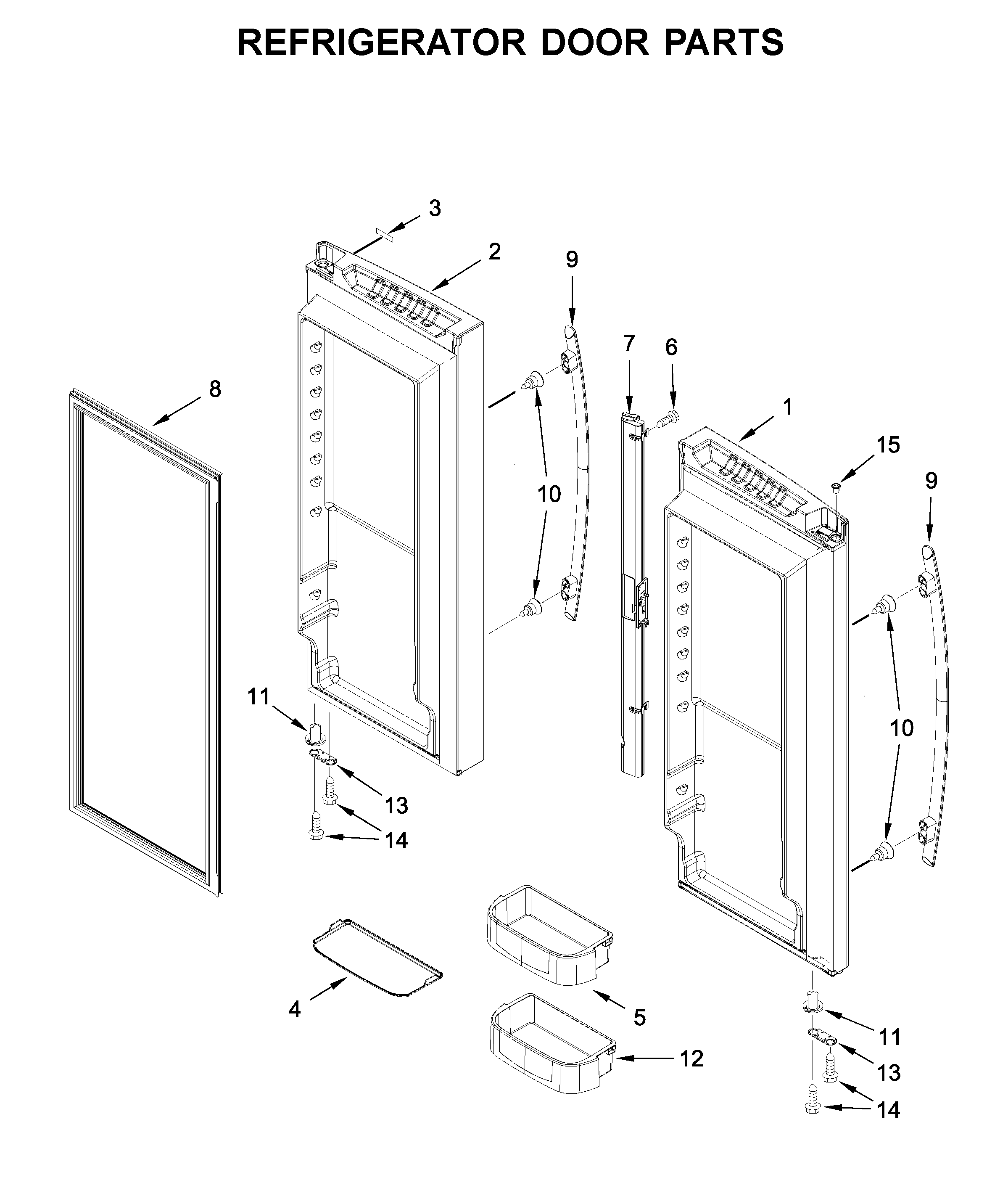 Refrigerator door parts