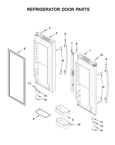 Refrigerator door parts