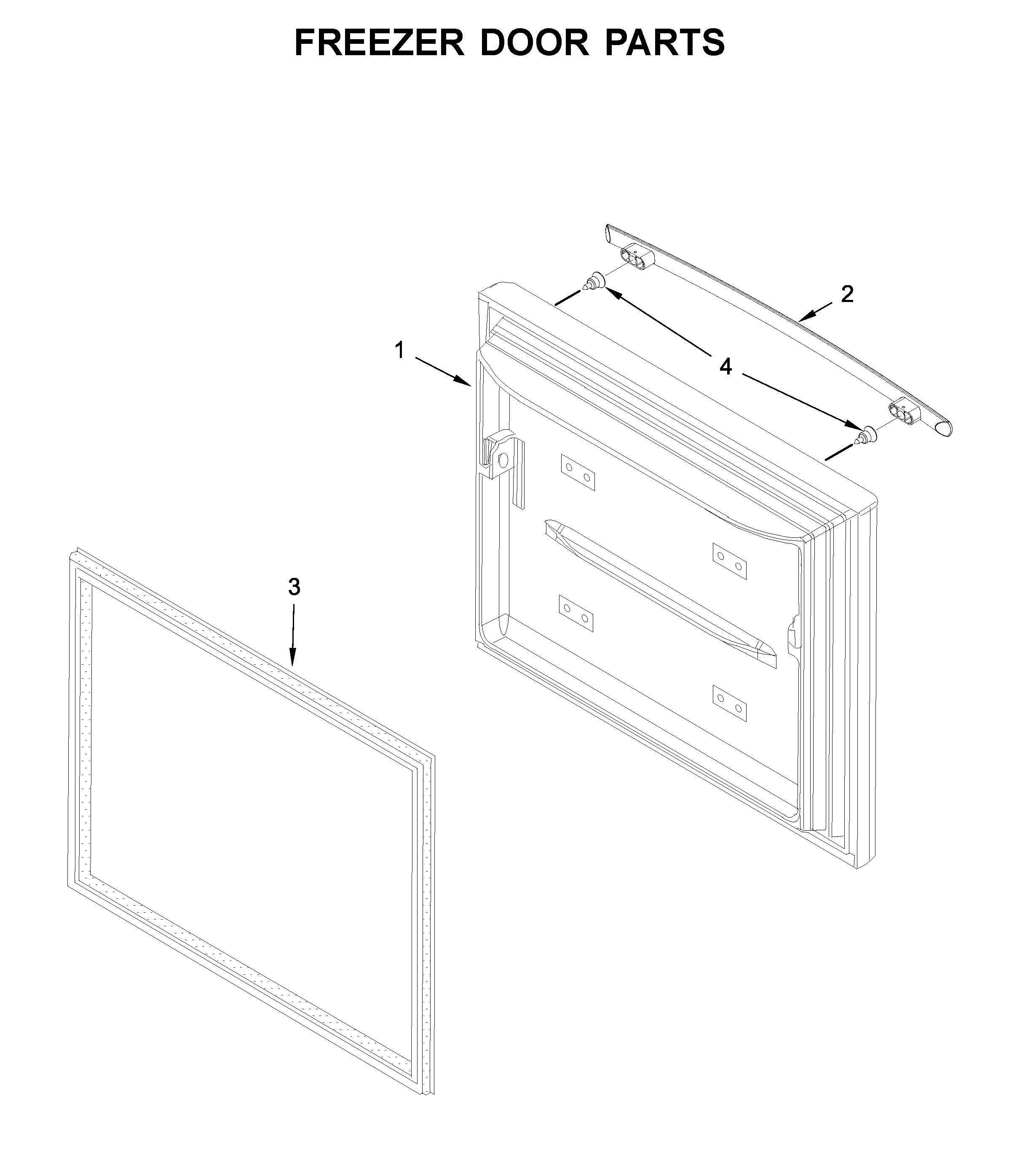 Freezer door parts