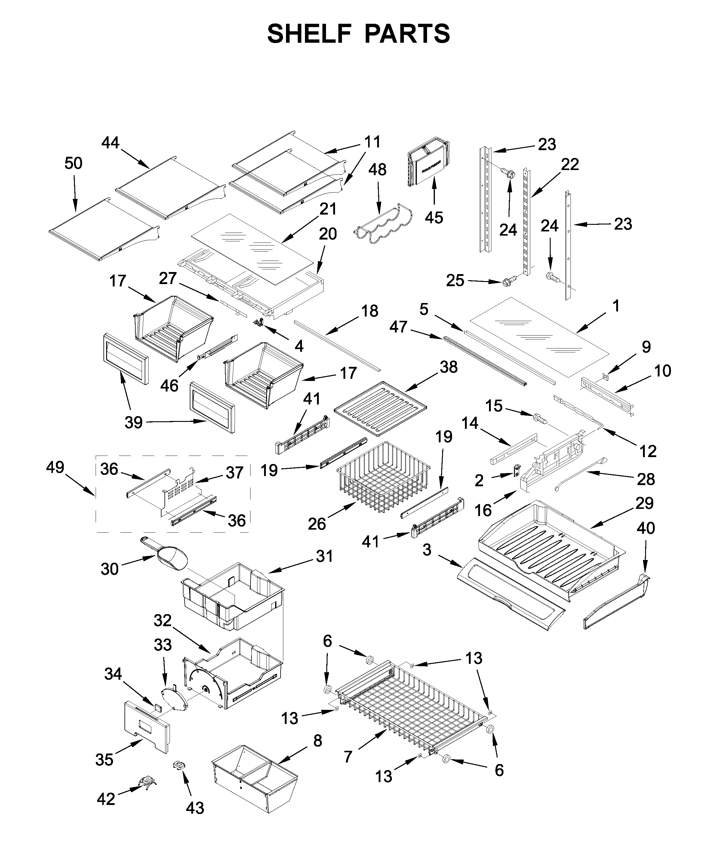 Shelf parts