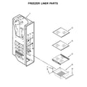 Whirlpool WRS576FIDW01 freezer liner parts diagram