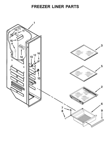 Freezer liner parts