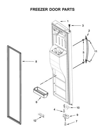 Freezer door parts